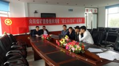 龙煤向阳矿团干部观看电教片