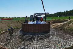 河北昌黎刘台风电场首台风机基础浇筑完成