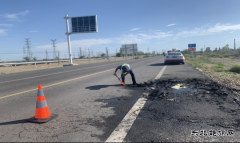 北屯执法大队消除安全隐患保路畅通