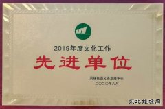 蒲洲热电公司荣获集团公司2019年度文化工作先进单位称号