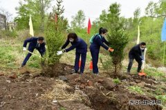 黑龙江牡丹江水电总厂：组织党员干部开展义务植树活动