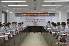 蒲洲热电公司深入学习贯彻党的十九届六中全会精神