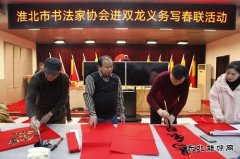 淮北市书法家协会走进双龙公司